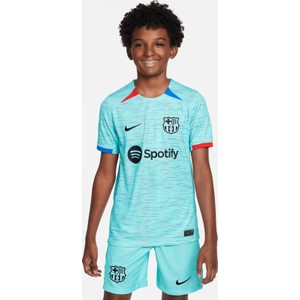 Niebieska koszulka dziecięca Nike dla chłopców z krótkim rękawem