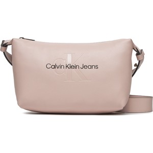 Różowa torebka Calvin Klein matowa w stylu casual średnia