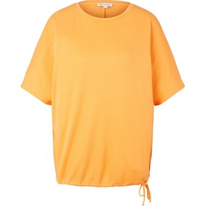 Pomarańczowa bluzka Tom Tailor z krótkim rękawem