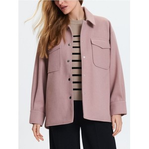 Różowa kurtka Sinsay w stylu casual z tkaniny krótka