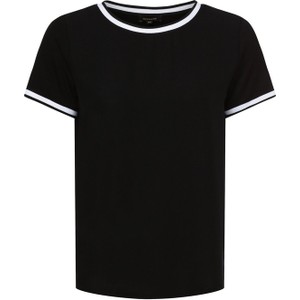 Czarny t-shirt More & More z dżerseju