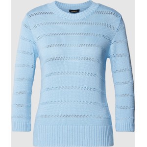 Niebieski sweter More & More z bawełny