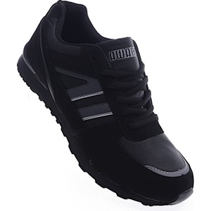 Pantofelek24 Sznurowane czarne buty sportowe /G12-1 13163 T484/