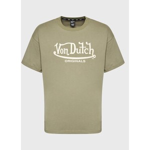 Zielony t-shirt Von Dutch z krótkim rękawem