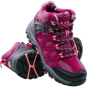 Różowe buty trekkingowe dziecięce Hi-Tec dla dziewczynek sznurowane