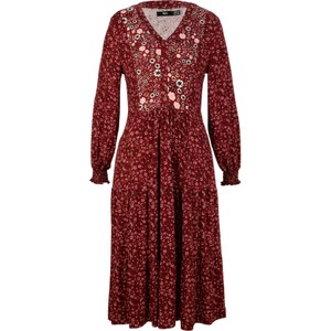 Sukienka bonprix z dekoltem w kształcie litery v w stylu casual midi