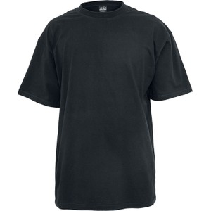 Czarny t-shirt Emp z krótkim rękawem z bawełny
