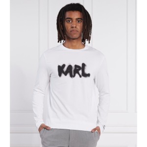 Koszulka z długim rękawem Karl Lagerfeld z bawełny