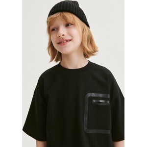 Czarna koszulka dziecięca Reserved dla chłopców z bawełny