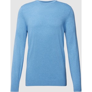 Niebieski sweter McNeal w stylu casual z okrągłym dekoltem