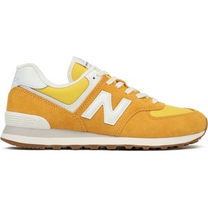 Żółte buty sportowe New Balance sznurowane