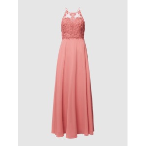 Różowa sukienka Laona z szyfonu bez rękawów