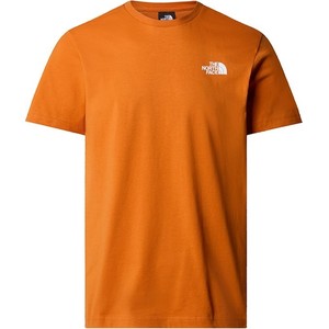 Pomarańczowy t-shirt The North Face z krótkim rękawem w stylu klasycznym