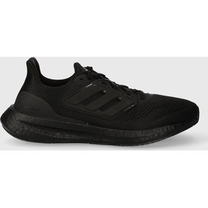 Czarne buty sportowe Adidas Performance sznurowane w sportowym stylu