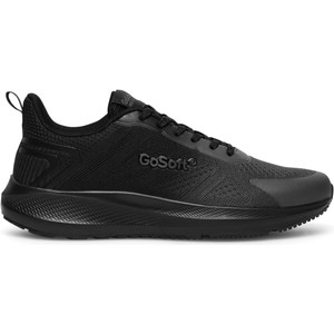 Czarne buty sportowe Go Soft sznurowane w sportowym stylu