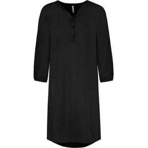 Czarna sukienka SUBLEVEL z długim rękawem mini z dekoltem w kształcie litery v