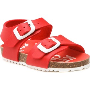 Czerwone buty dziecięce letnie GARVALIN na rzepy