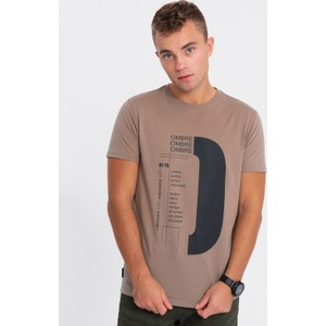 T-shirt Ombre z nadrukiem w młodzieżowym stylu z bawełny