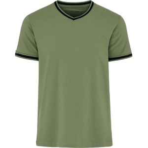 Zielony t-shirt Ochnik w stylu casual z bawełny