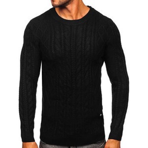 Czarny sweter Denley z tkaniny