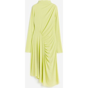 Sukienka H & M asymetryczna z długim rękawem midi