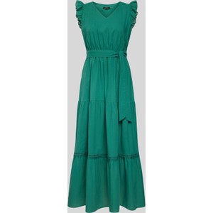 Zielona sukienka More & More rozkloszowana