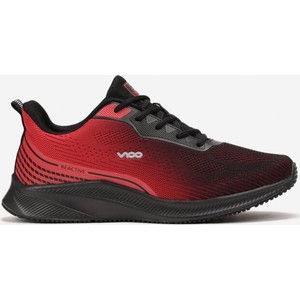 Czerwone buty sportowe born2be w sportowym stylu sznurowane