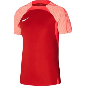 Czerwony t-shirt Nike z krótkim rękawem w sportowym stylu z tkaniny