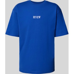 Niebieski t-shirt Review w stylu casual