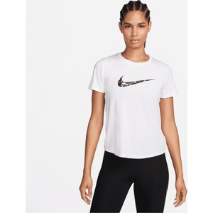 Bluzka Nike z krótkim rękawem w sportowym stylu z okrągłym dekoltem