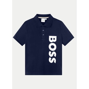 Granatowa koszulka dziecięca Hugo Boss z krótkim rękawem