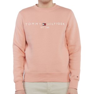Różowa bluza Tommy Hilfiger w młodzieżowym stylu z bawełny