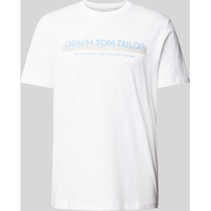 T-shirt Tom Tailor Denim z bawełny z krótkim rękawem w młodzieżowym stylu