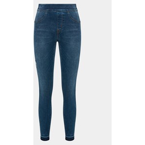 Niebieskie jeansy Spanx w street stylu
