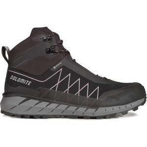 Czarne buty trekkingowe Dolomite z płaską podeszwą z goretexu