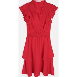 Czerwona sukienka Gate z krótkim rękawem