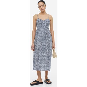 Sukienka H & M z tkaniny midi z dekoltem w kształcie litery v
