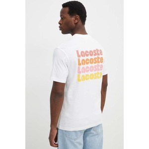 T-shirt Lacoste w młodzieżowym stylu z nadrukiem