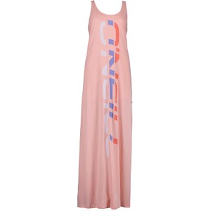 Różowa sukienka O'Neill na ramiączkach maxi z dekoltem w kształcie litery v