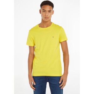 Żółty t-shirt Tommy Hilfiger z bawełny