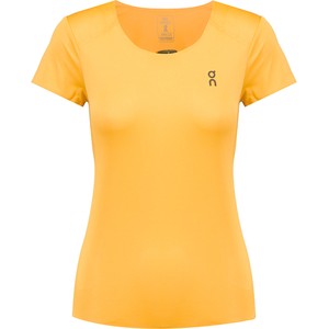 Żółty t-shirt On Running z krótkim rękawem z tkaniny w stylu casual