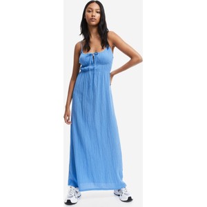 Niebieska sukienka H & M w stylu casual maxi na ramiączkach