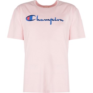 Różowy t-shirt ubierzsie.com w sportowym stylu