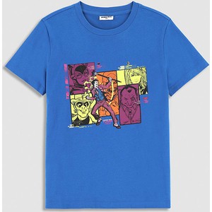 Niebieska koszulka dziecięca Mokida dla chłopców z bawełny