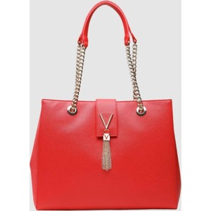 Czerwona torebka Valentino by Mario Valentino duża w stylu glamour