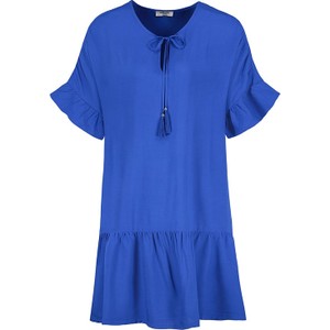Niebieska sukienka SUBLEVEL rozkloszowana