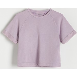 Fioletowa bluzka dziecięca Reserved dla dziewczynek z bawełny