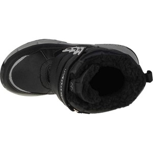 Czarne buty dziecięce zimowe Kappa