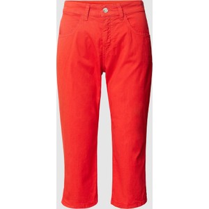 Czerwone spodnie MAC z bawełny