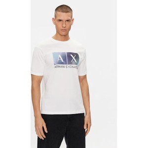 T-shirt Armani Exchange w młodzieżowym stylu z krótkim rękawem